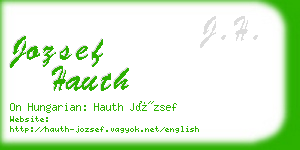 jozsef hauth business card